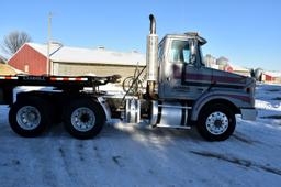 1995 Volvo White/GMC Day Cab Semi Tractor, Wet Kit, 22.5 Rubber, Aluminum Rims, Sliding 5th Wheel Pl