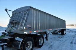 2007 Dakota Aluminum Grain Trailer, 38’x64”x96” Surelock 3500, Electric Roll Tarp, 24.5 Rubber, 2 Sp