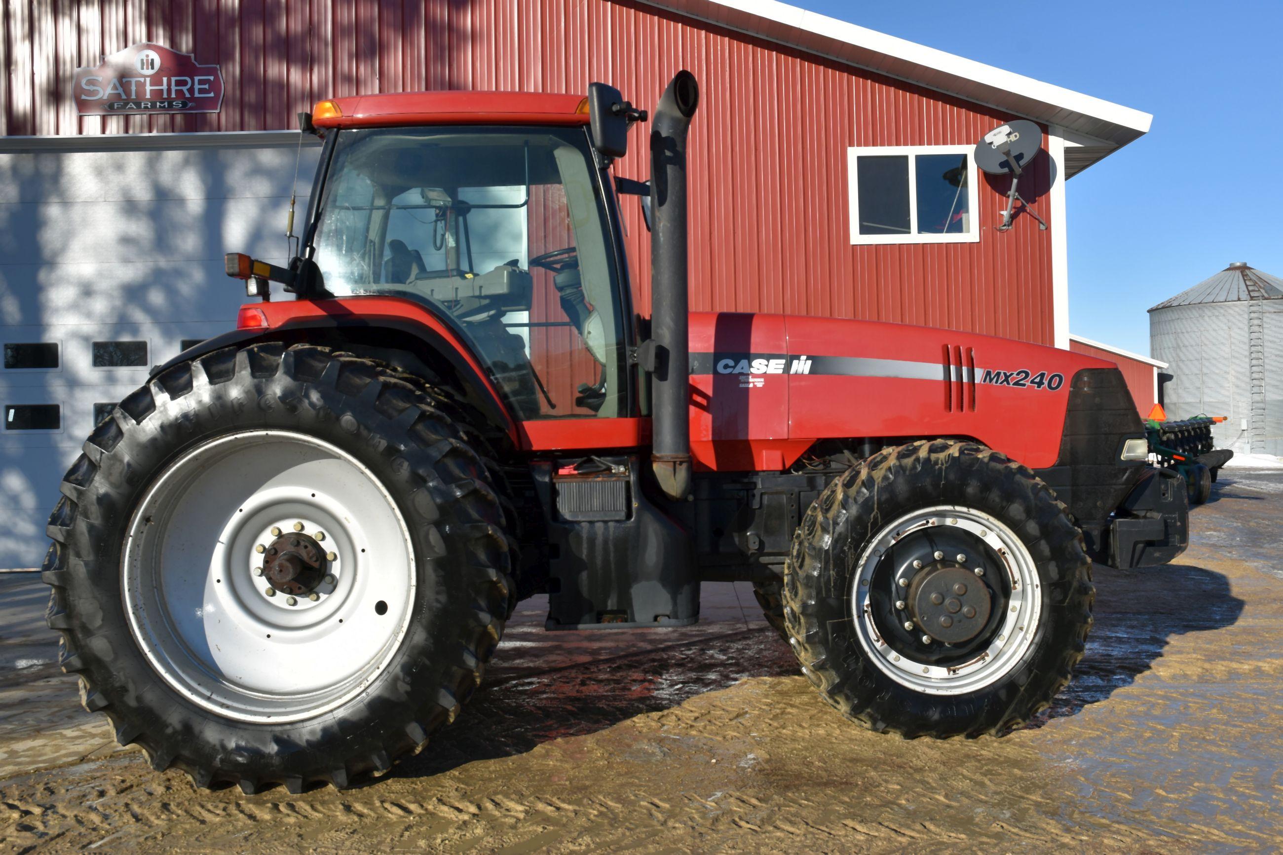 2001 Case IH MX240 Magnum MFWD, 3518 Hours, 480/80R46 Duals At 85%, 380/85R34 Fronts, 3 Hydraulics,