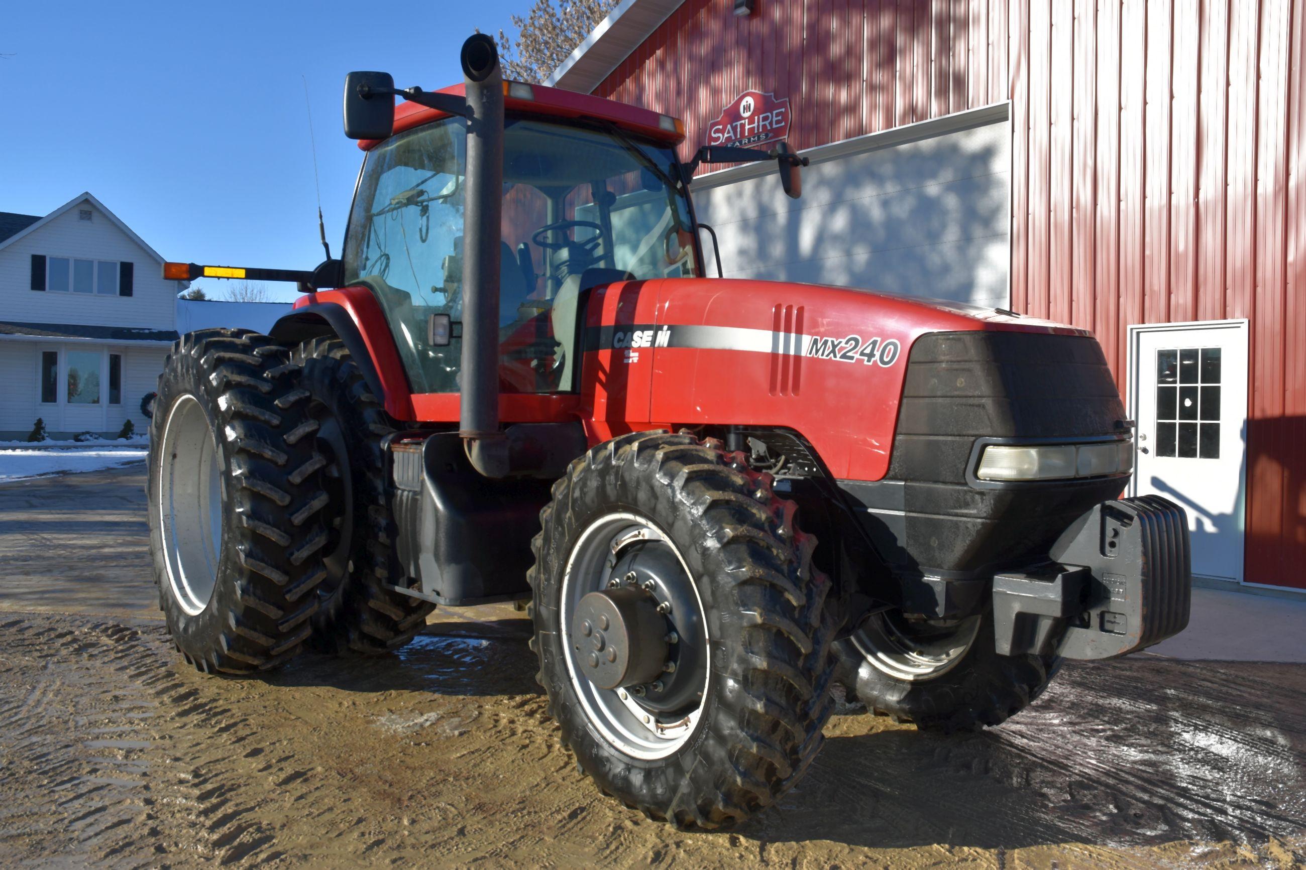 2001 Case IH MX240 Magnum MFWD, 3518 Hours, 480/80R46 Duals At 85%, 380/85R34 Fronts, 3 Hydraulics,