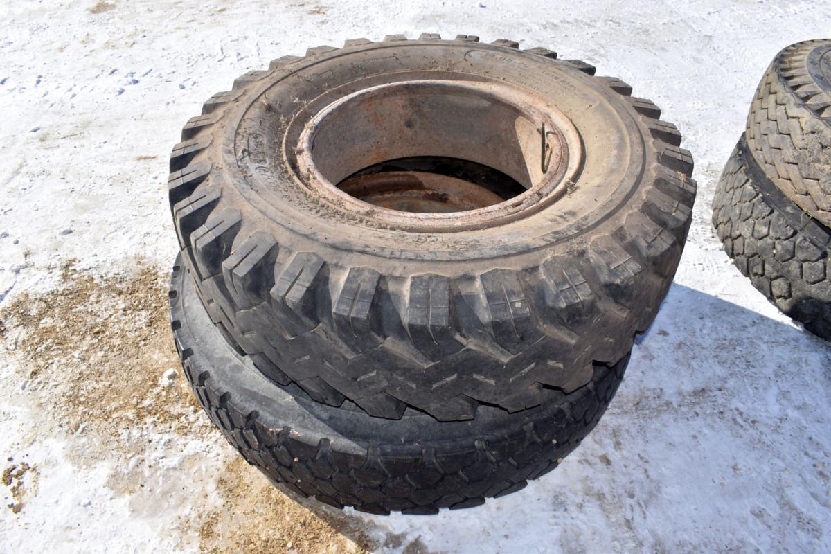 Pair Of 10.00x20 Tires with Rims