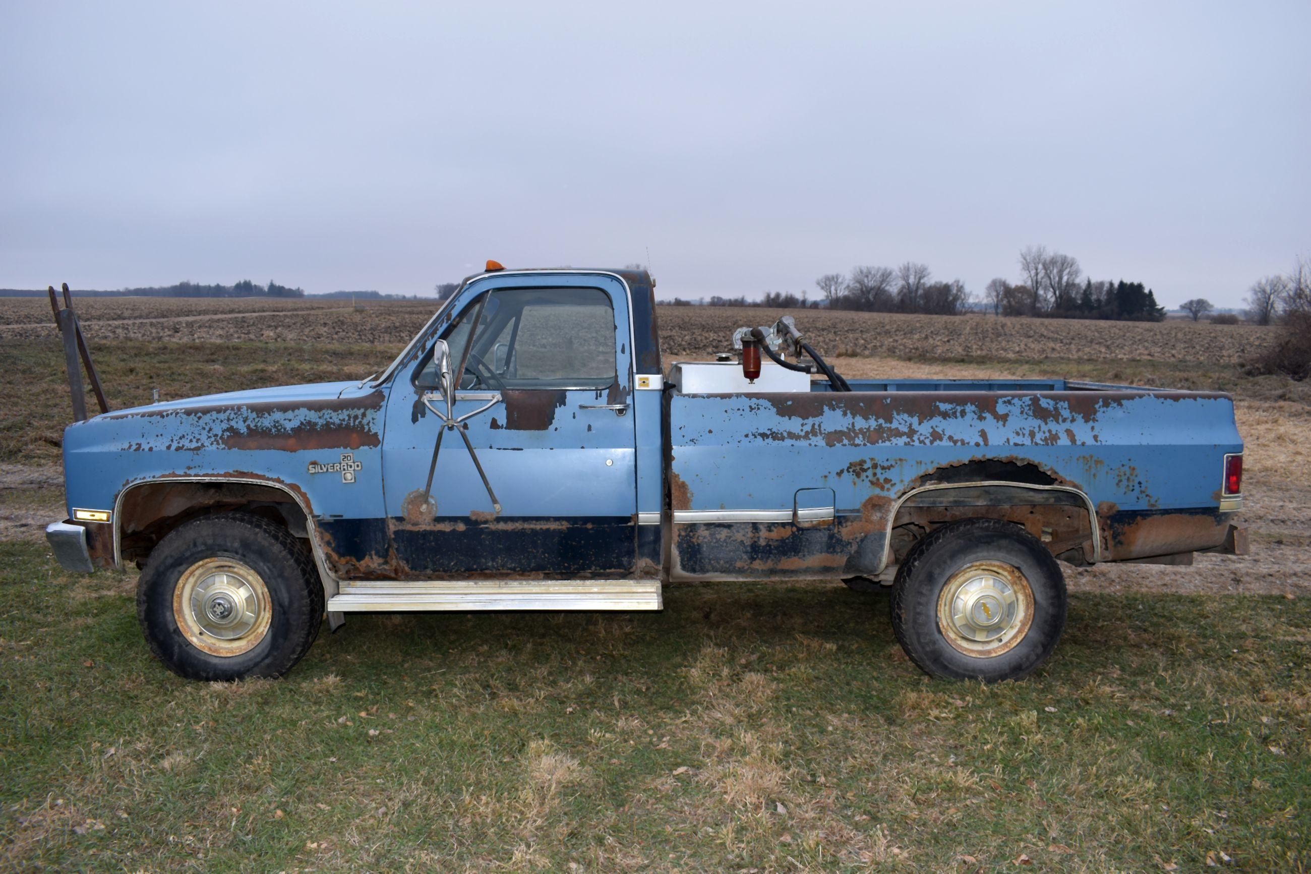 1982 Chevy K20 Silverado 4 x 4 Pick-Up, 76,515 Miles, 350 V8, Auto, Runs And Drives