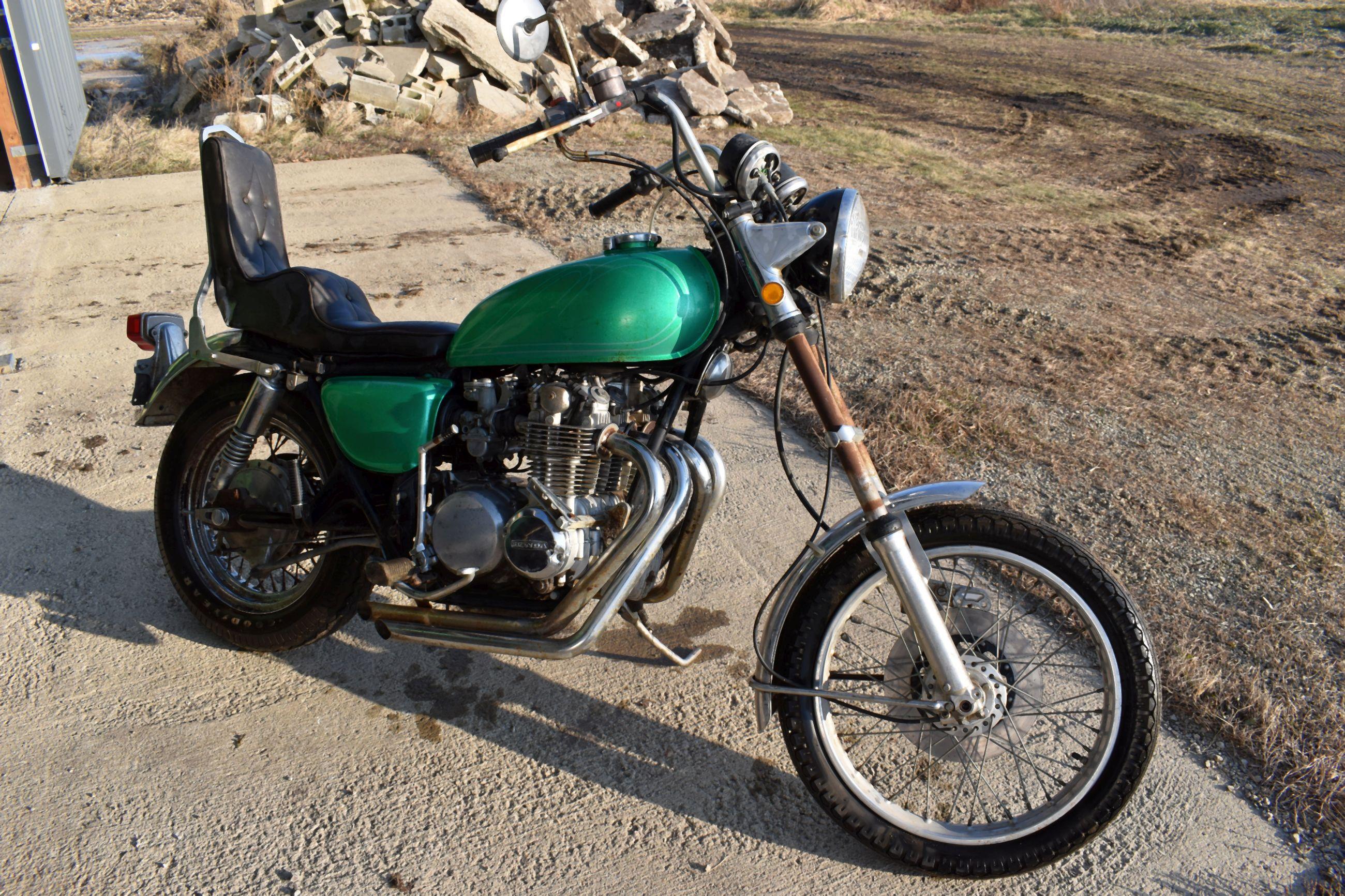 1971 Honda CB500 Motorcycle, NO TITLE BILL OF SALE ONLY, Non Running, Motor Free, SN: 1031248