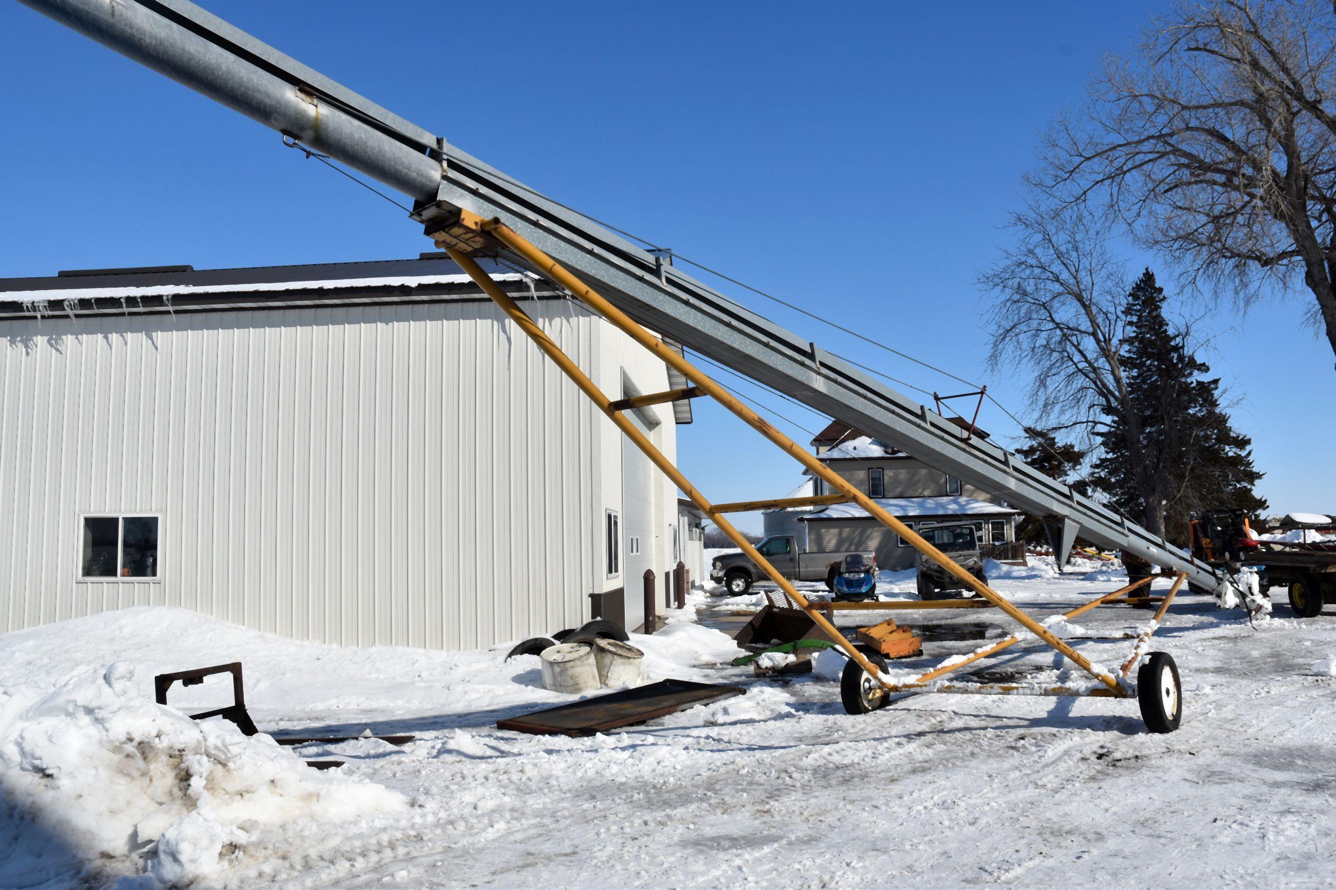 Hutchinson 8” x 60’ Auger, 5hp Motor