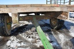 7’ x 14’ Flatbed Hay Rack, On JD 1066 Running Gear