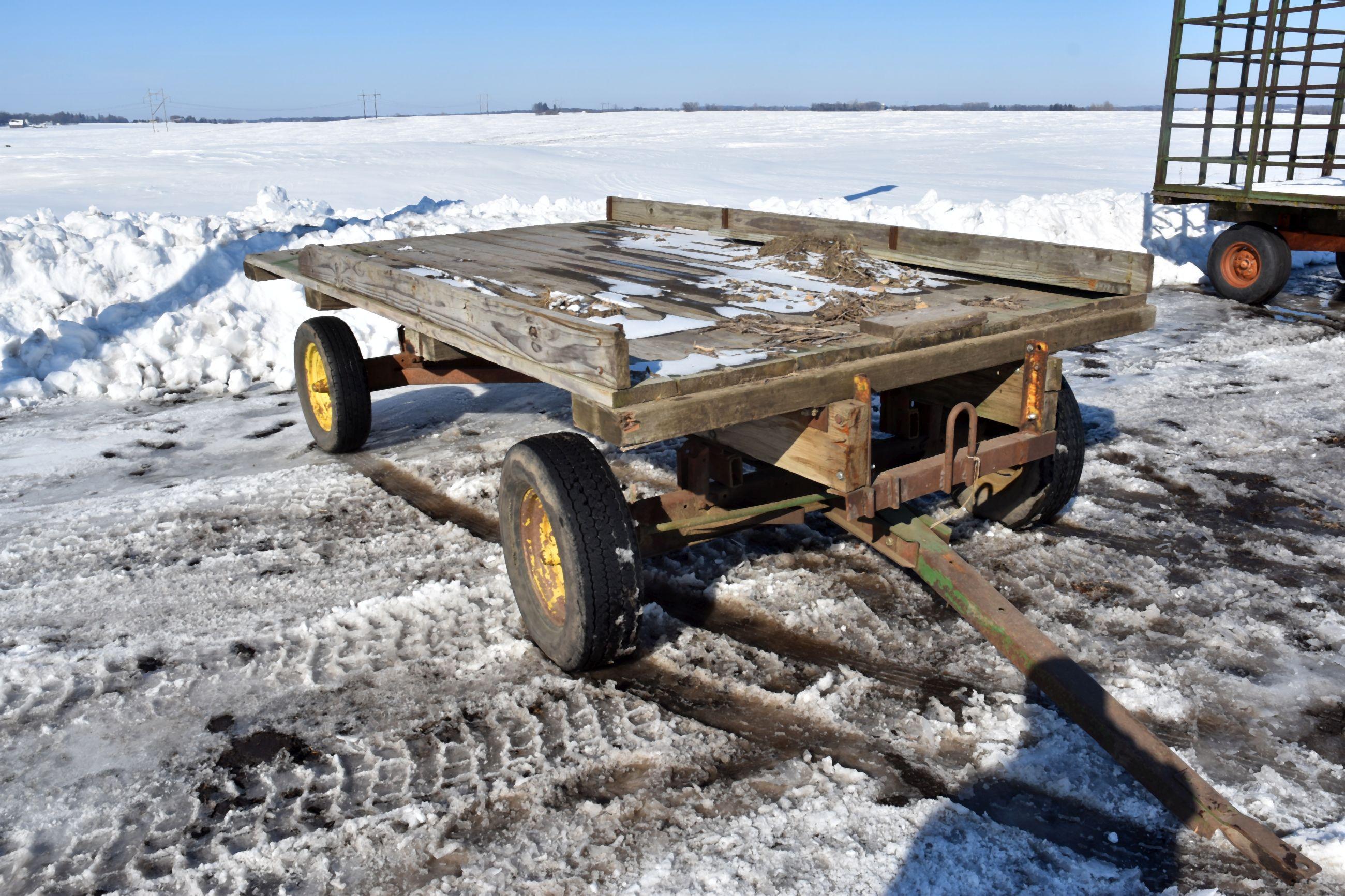 7’ x 12’ Flatbed Hay Rack On Gear