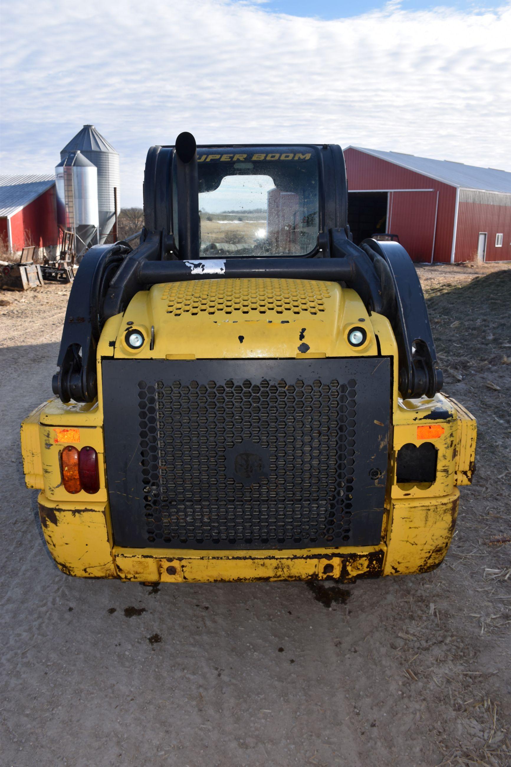 2012 New Holland L-220 Diesel Skid Loader, Full Cab, Heat, Rear Weights, Auxiliary Hydraulic, New Ti