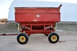 J & M Gravity Flow Box, 225 Bushel With Brush Auger And Steel Fertilizer Auger, Hyd. Drive Auger, On