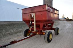 J & M Gravity Flow Box, 225 Bushel With Brush Auger And Steel Fertilizer Auger, Hyd. Drive Auger, On