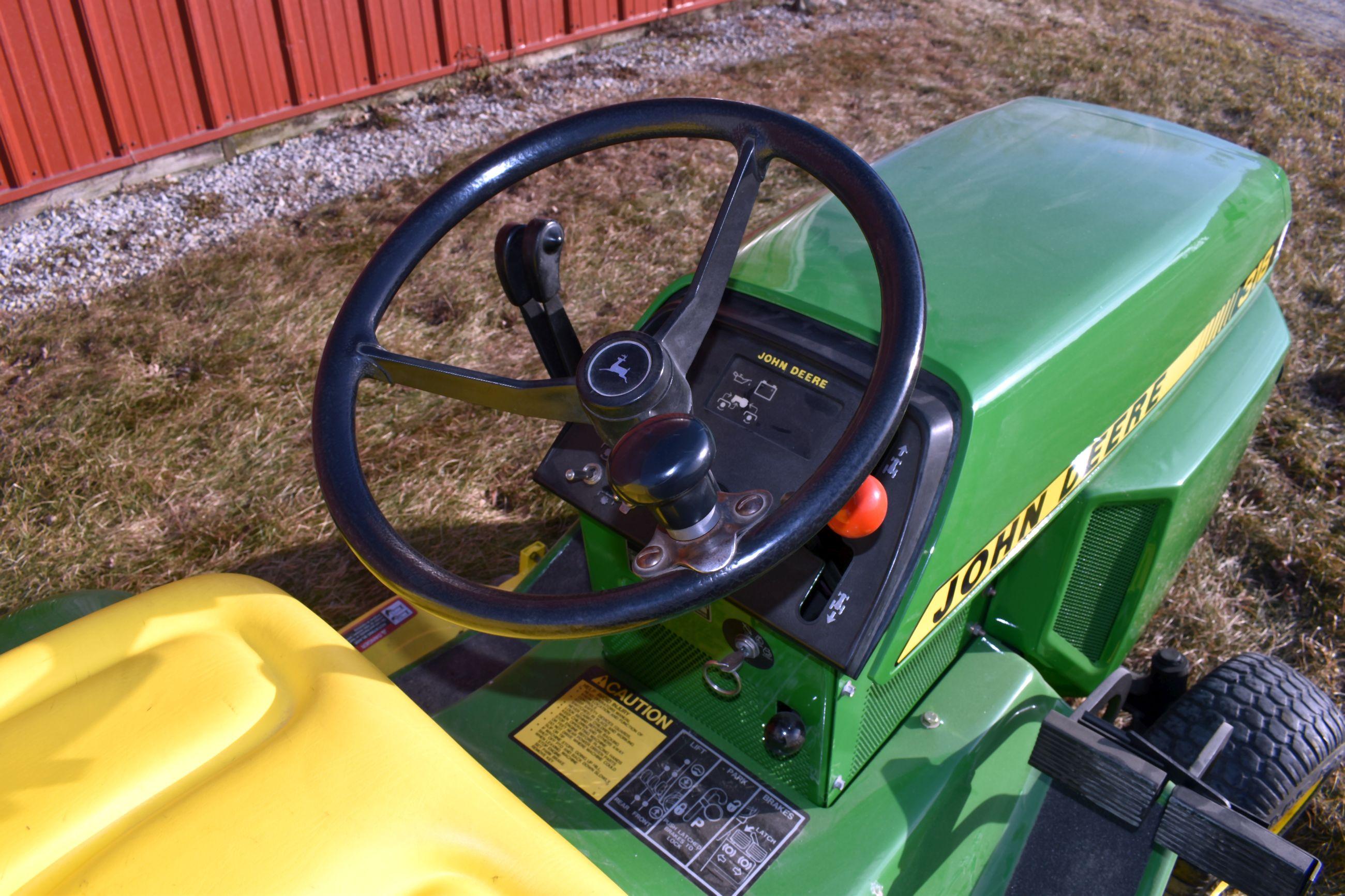 John Deere 318 Garden Tractor, 50” Deck, Hydro, 800 Hours On Overhauled Engine, New Paint