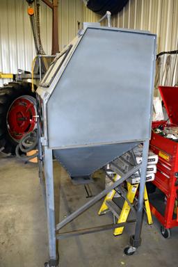 Shop Built, Dual Compartment, Sand Blasting Cabinet, 68” Wide