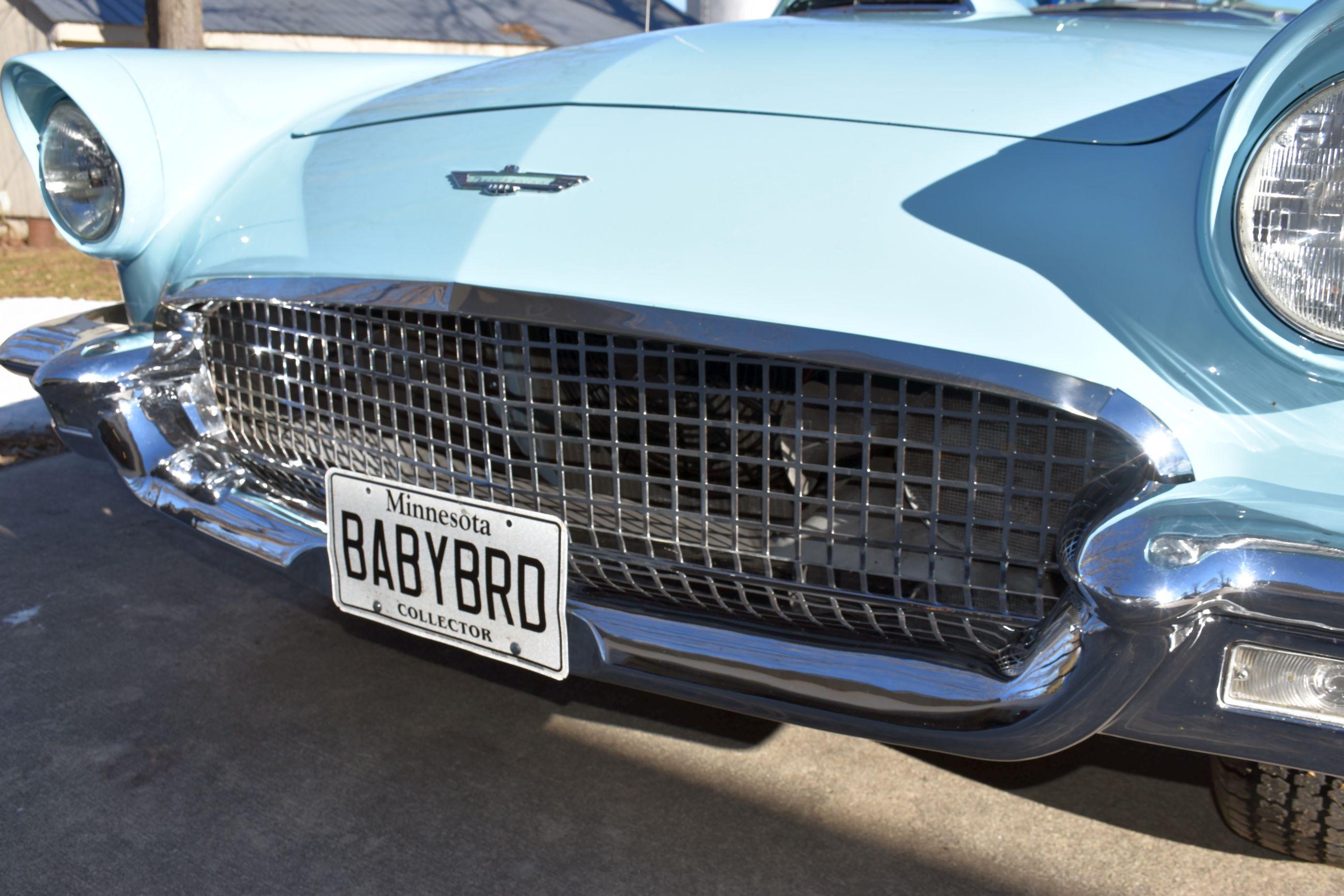 1957 Ford T-Bird, 312V8, Auto, P/B, Wire Wheels, Star Mist Blue, Completely Restored, Looks Rides an