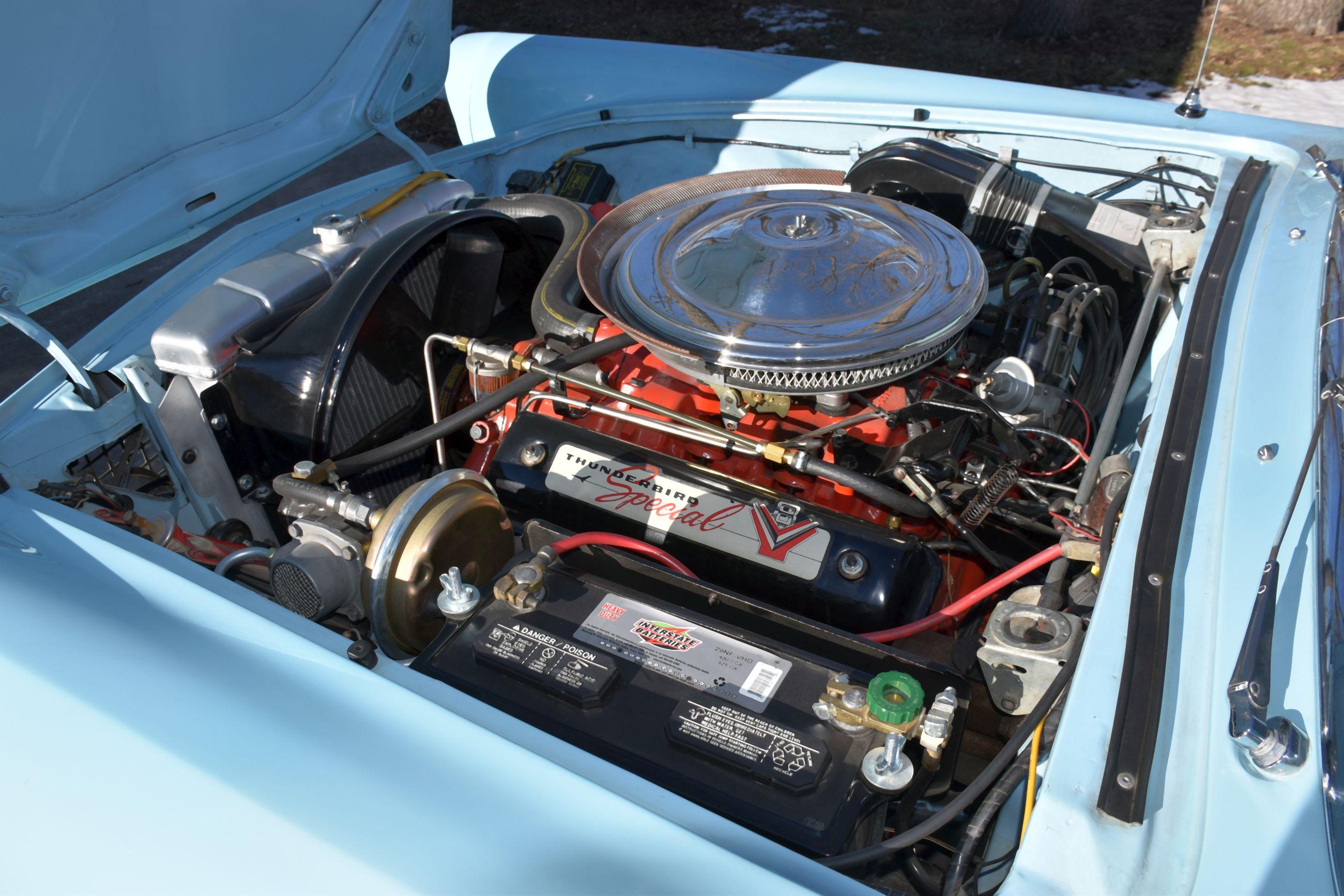 1957 Ford T-Bird, 312V8, Auto, P/B, Wire Wheels, Star Mist Blue, Completely Restored, Looks Rides an