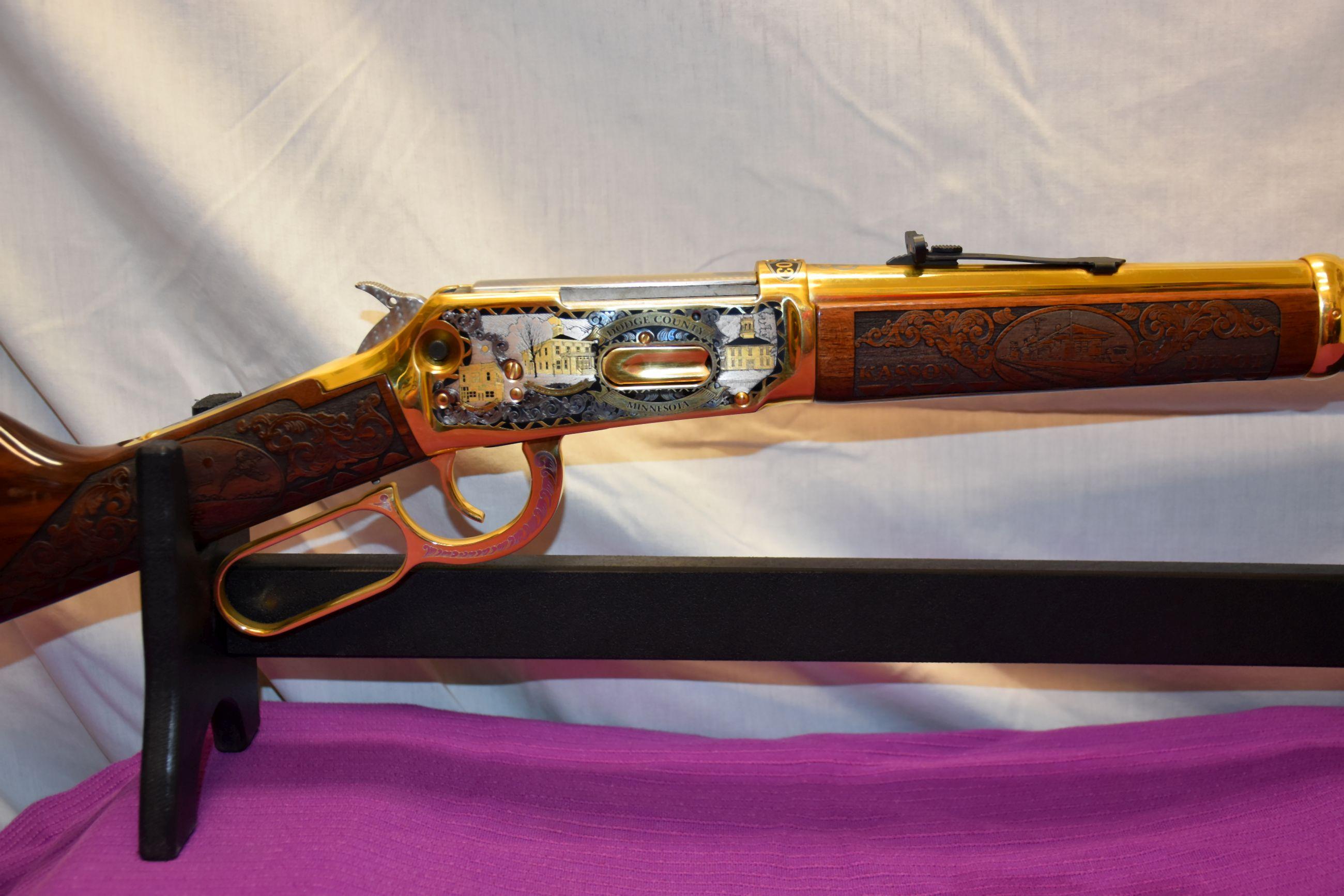 2003 Winchester Model 94AE 30-30 Cal., Lever Action, Dodge County Commemorative, Micro Engraved Stoc