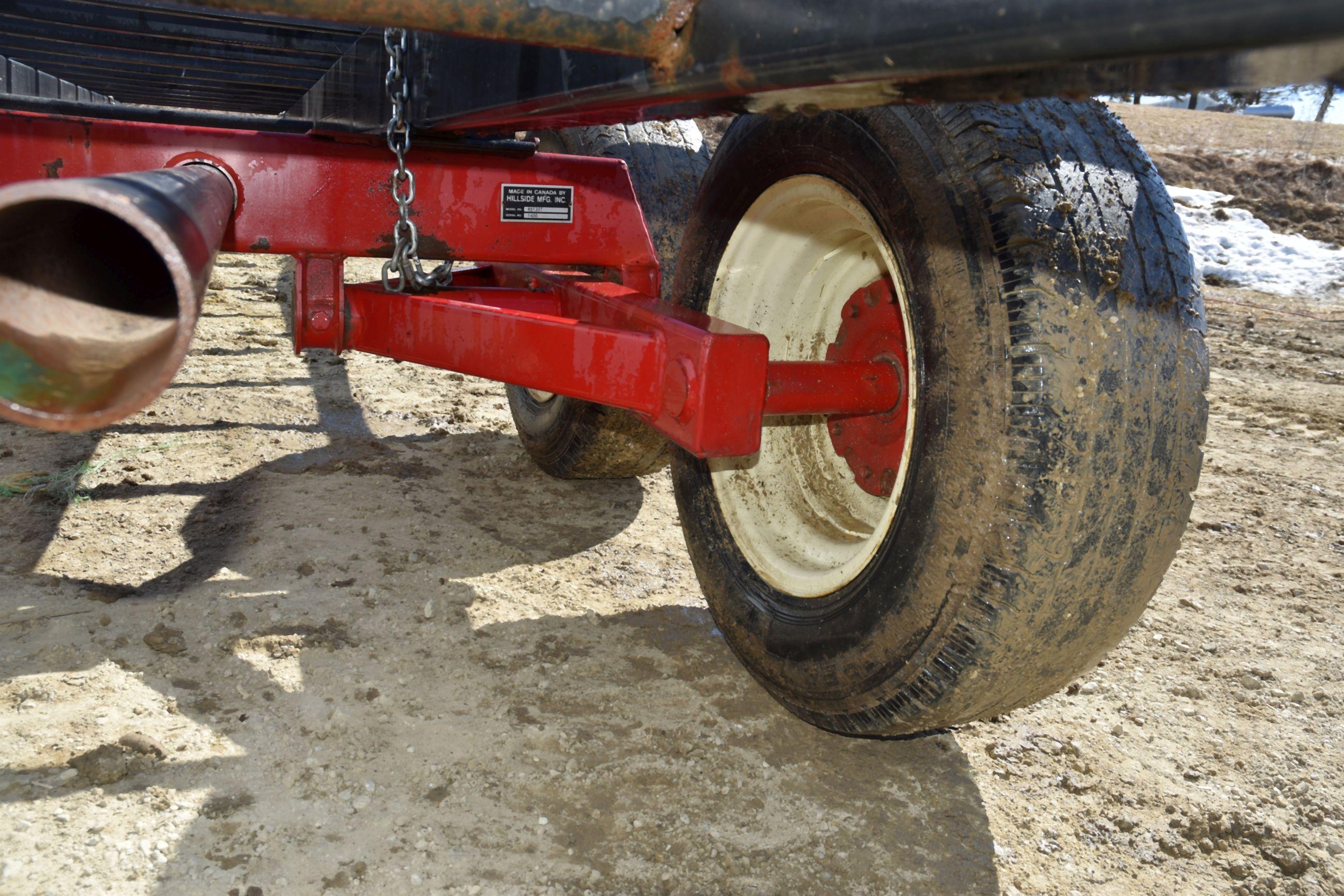 Agri-Master 8’x24’ Round Bale Mover, Metal Bed, 12 Ton Tandem Running Gear, 16" Truck Tires