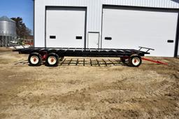 Agri-Master 8’x24’ Round Bale Mover, Metal Bed, 12 Ton Tandem Running Gear, 16" Truck Tires