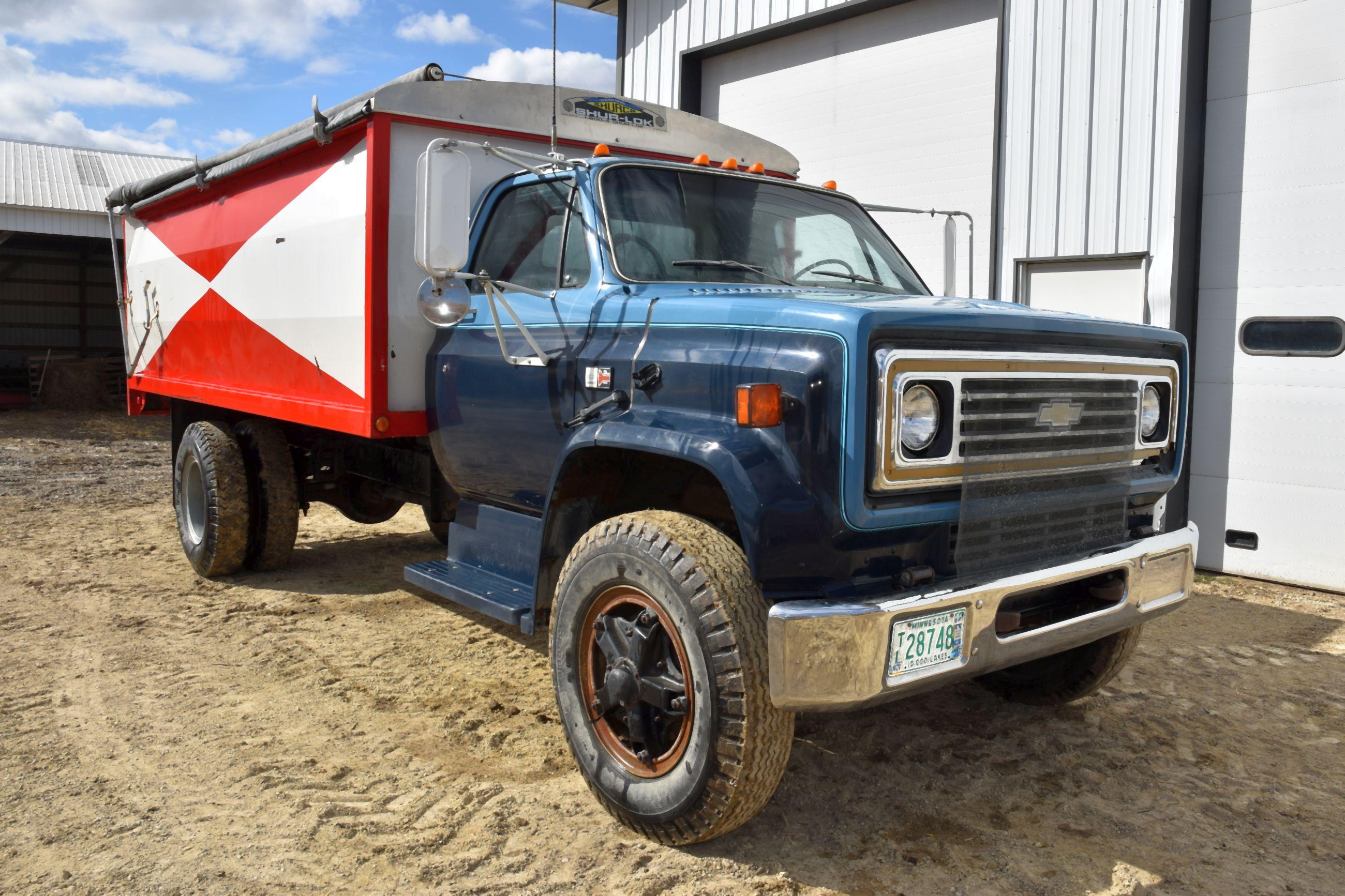 1981 Chev C65 Diesel 8.2L, Single Axle Grain Truck, 24,875 Actual Miles, 5x2 Speed Transmission With