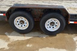 2011 PJ, 20’ Tandem Axle Trailer, 7,500 LB Axles, Flip Up Ramps, 7' Wide Bed, 16" Tires