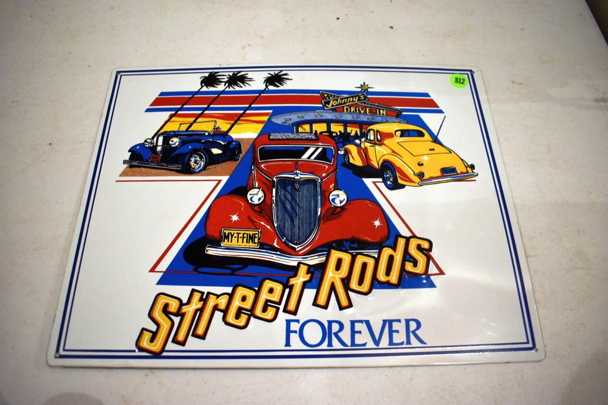 Tin Street Rods Sign, 15''x12''