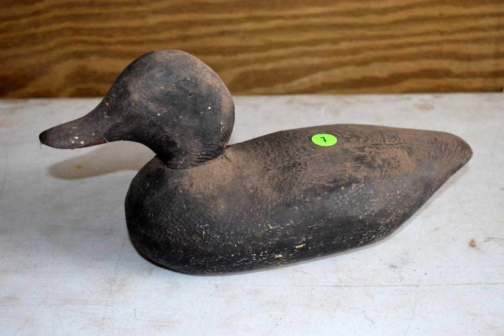 Black Wooden Duck Decoy