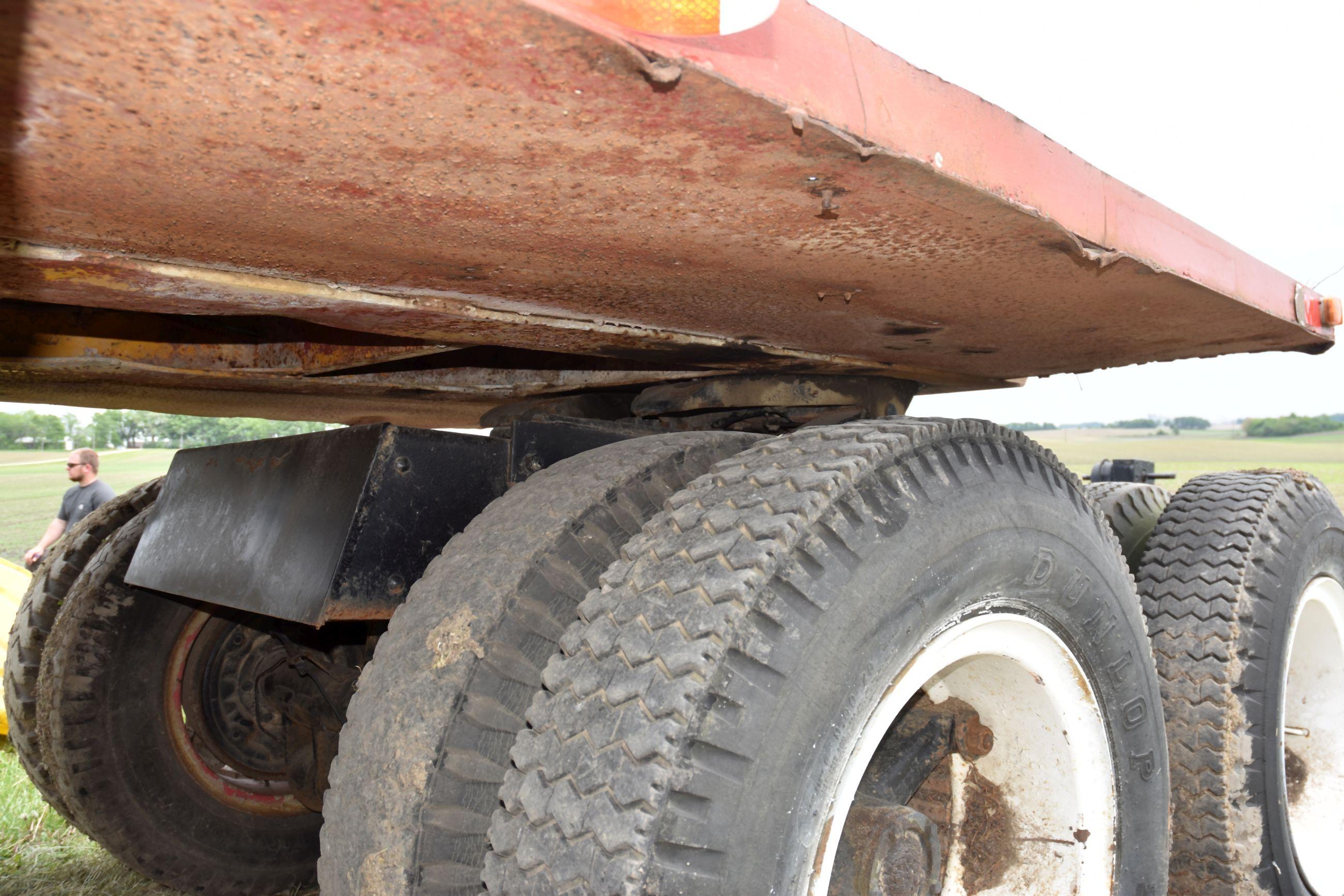 1965 Lo-Boy Semi Trailer With Front Dolly, Draw Bar Hitch, 23’ With 5’ Beaver Tail, Dolly Has Frozen