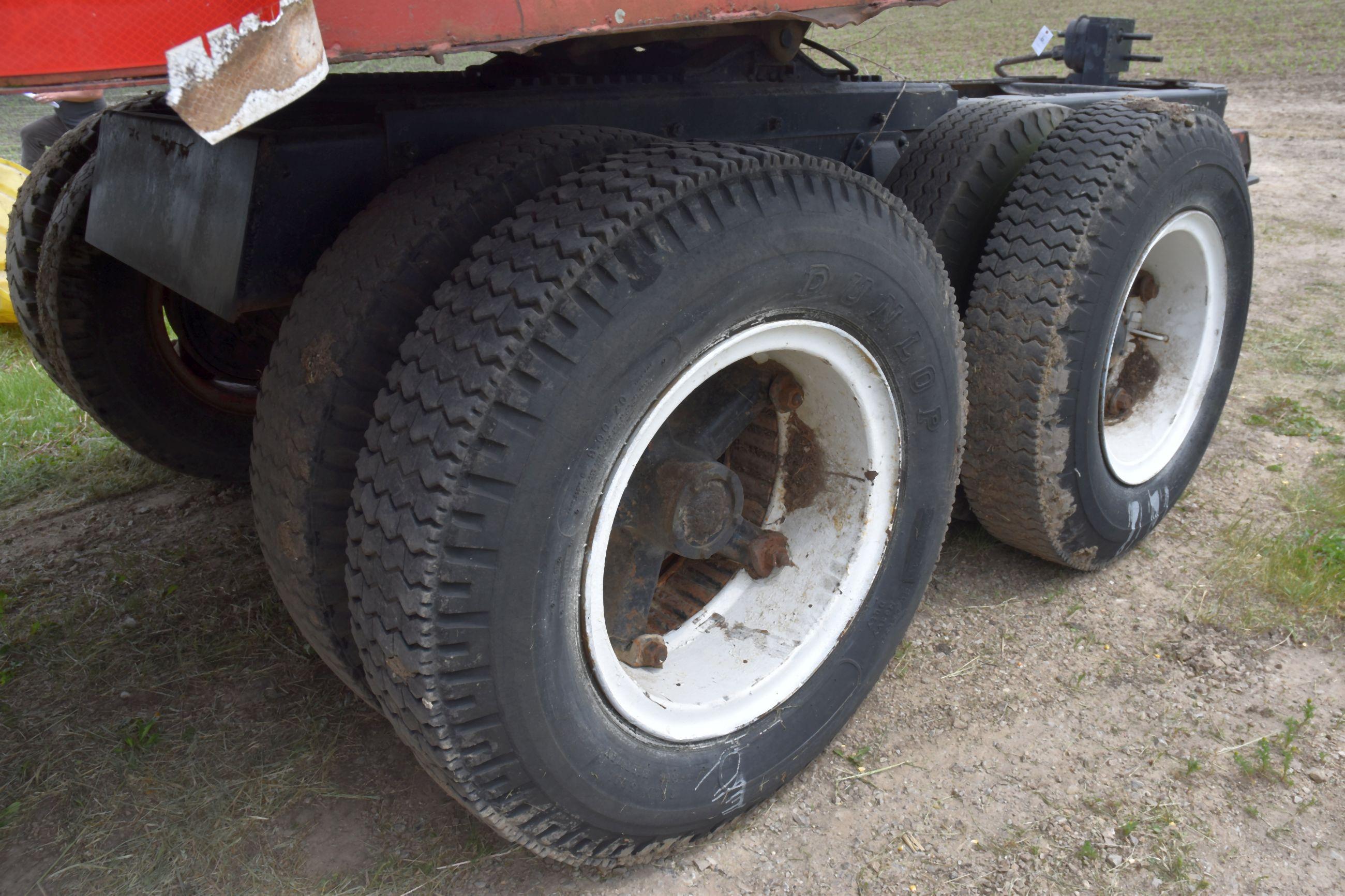 1965 Lo-Boy Semi Trailer With Front Dolly, Draw Bar Hitch, 23’ With 5’ Beaver Tail, Dolly Has Frozen