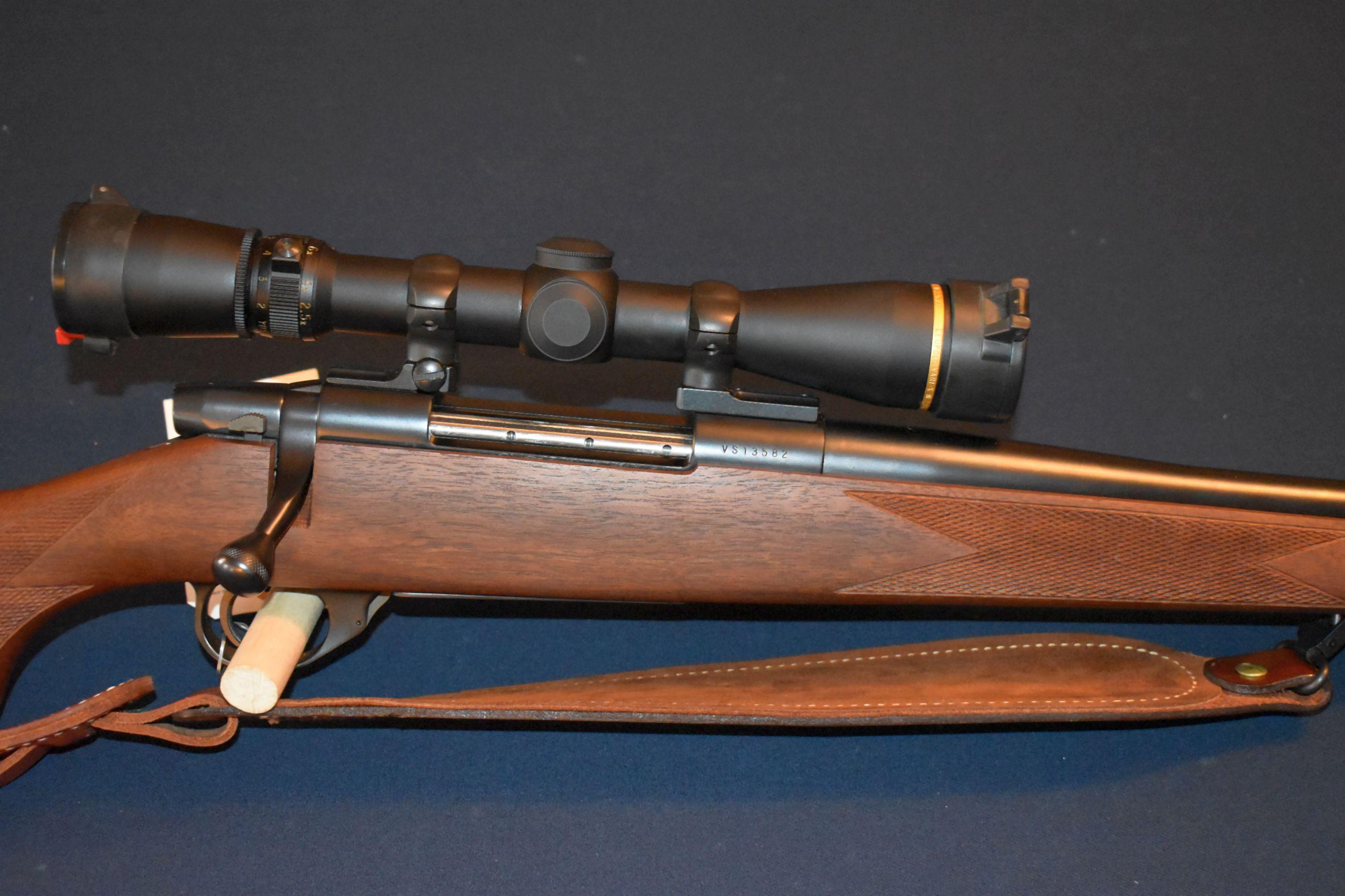 Weatherby Vangaurd VGS Bolt Action Rifle, 7MM Rem. Mag., Leupold Vari-X 2.5x8 Scope, Wood Stock, Sli