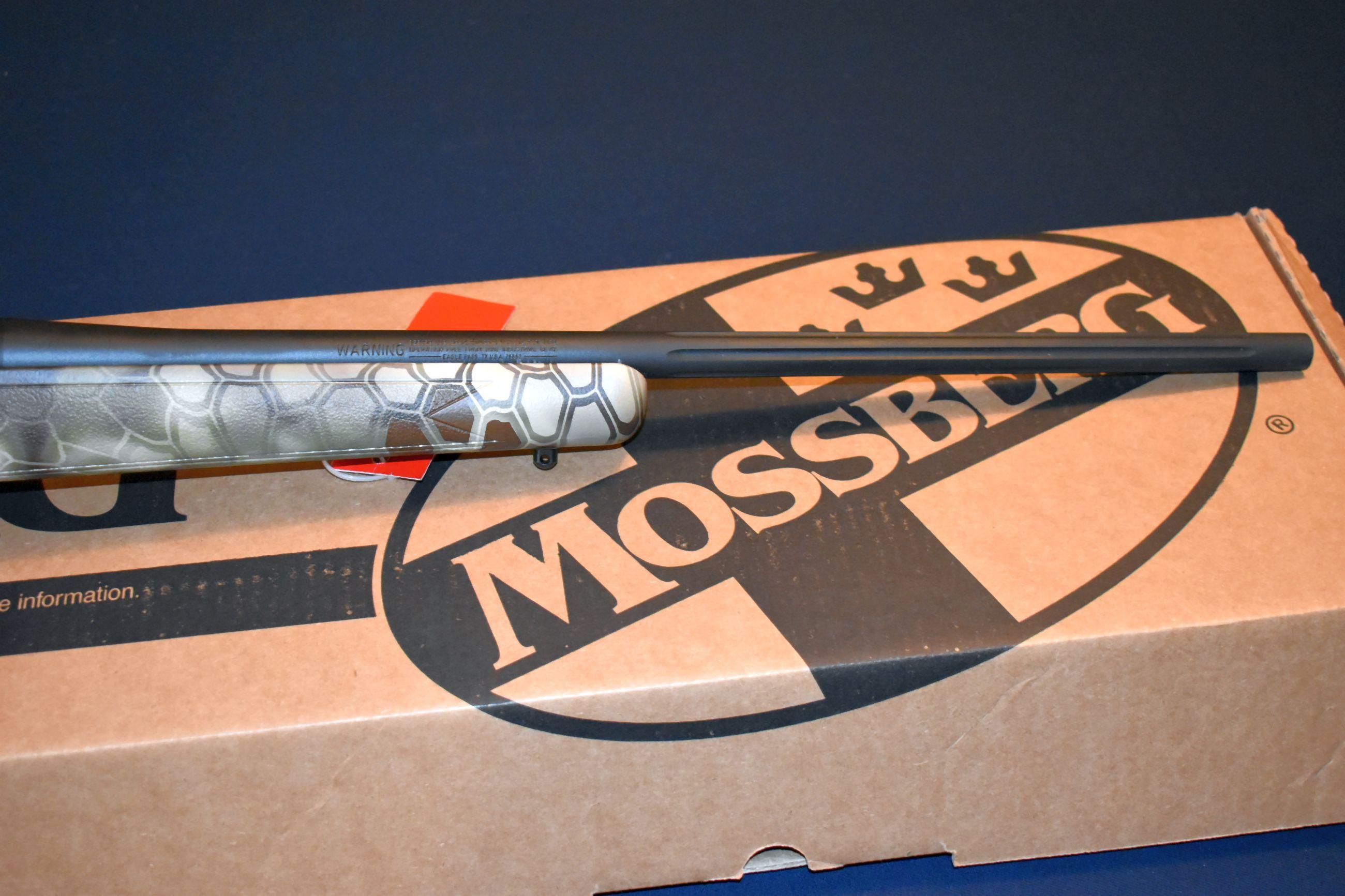 Mossberg Patriot Bolt Action Rifle, 300 Win. Mag., Scope Mounts, Synthetic Camo Stock, New In Box Un
