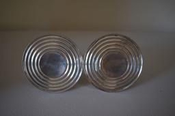 (2) Sets Of Gorham Sterling Candle Holders, And A Sterling Silver Cake Knife With Box