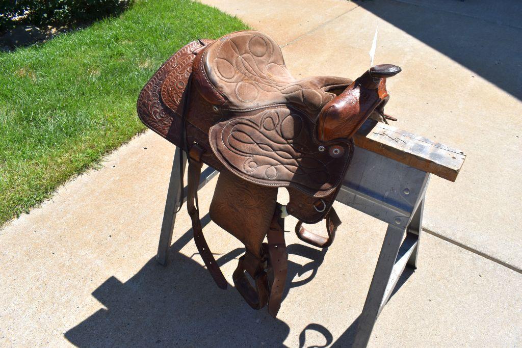 15" Western Saddle, With Suede Seat