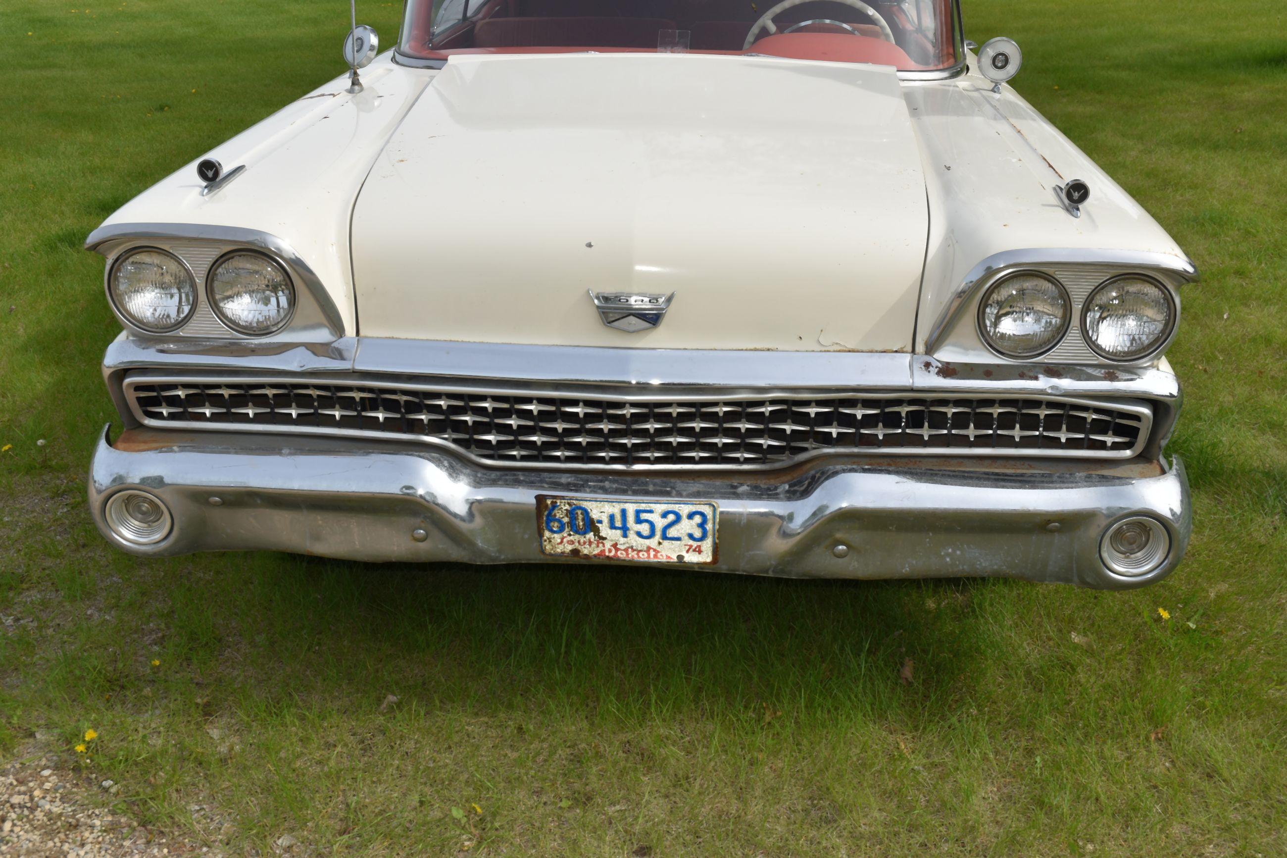 1959 Ford Galaxie Skyliner 500, 2 Door Hard Top, Good Body & Interior, V8, Retractable Top, Motor St