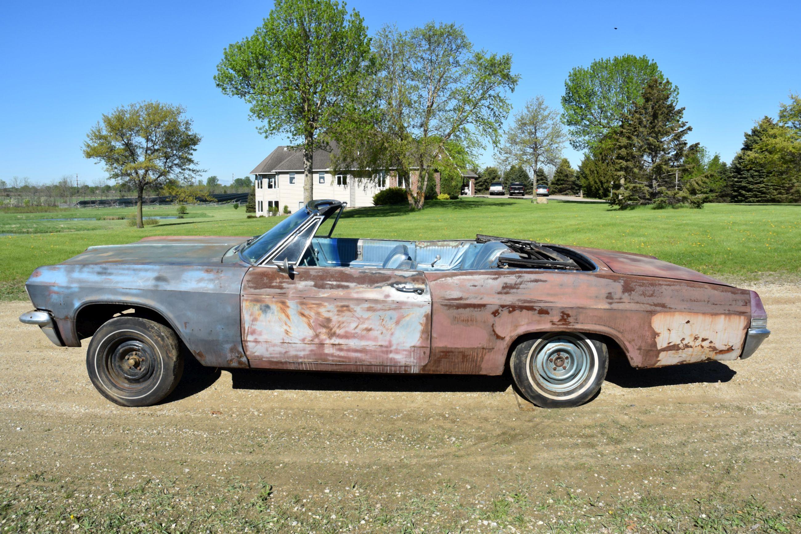 1965 Chevy Impala SS, Convertible, No Motor & Transmission, No Title, Sold With Bill Of Sale Only