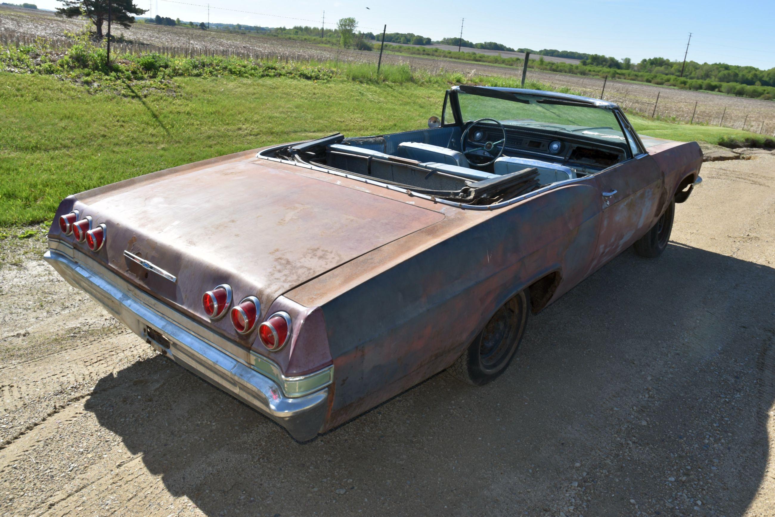 1965 Chevy Impala SS, Convertible, No Motor & Transmission, No Title, Sold With Bill Of Sale Only
