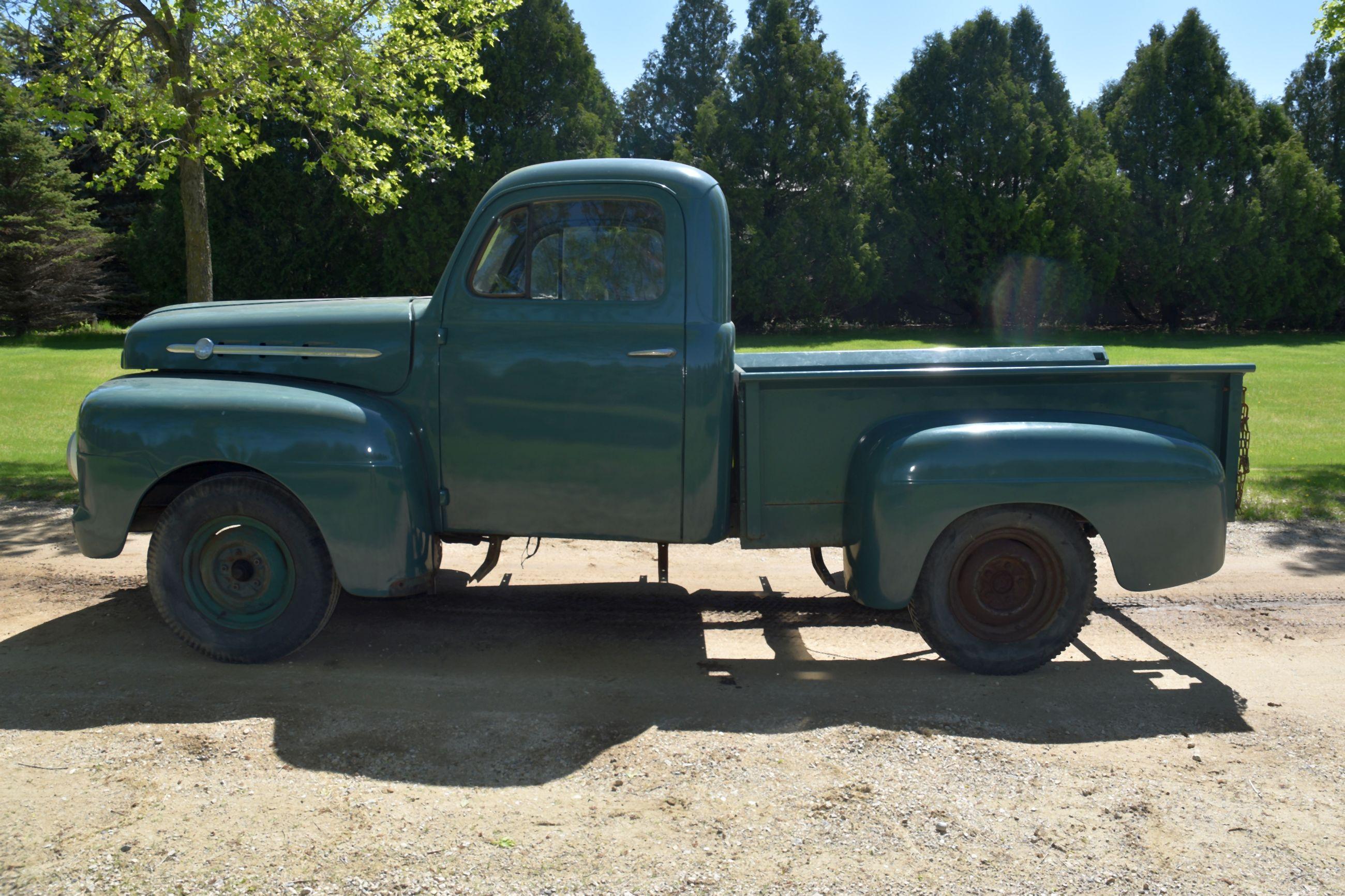 1953 Ford F1 Pickup, Good Body, Needs Finishing, Motor Free, Manual Transmission, Overhead Valve Inl