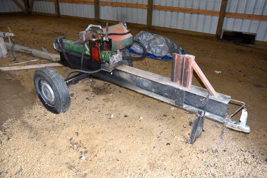 Shop Built Log Splitter On Trailer, B&S 9HP Motor, Do Not Know If Motor Runs, PICK UP ONLY,SEE DATES