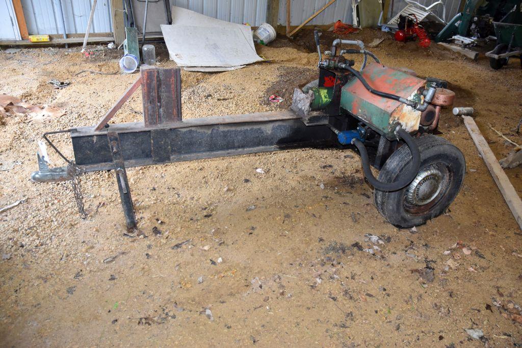 Shop Built Log Splitter On Trailer, B&S 9HP Motor, Do Not Know If Motor Runs, PICK UP ONLY,SEE DATES