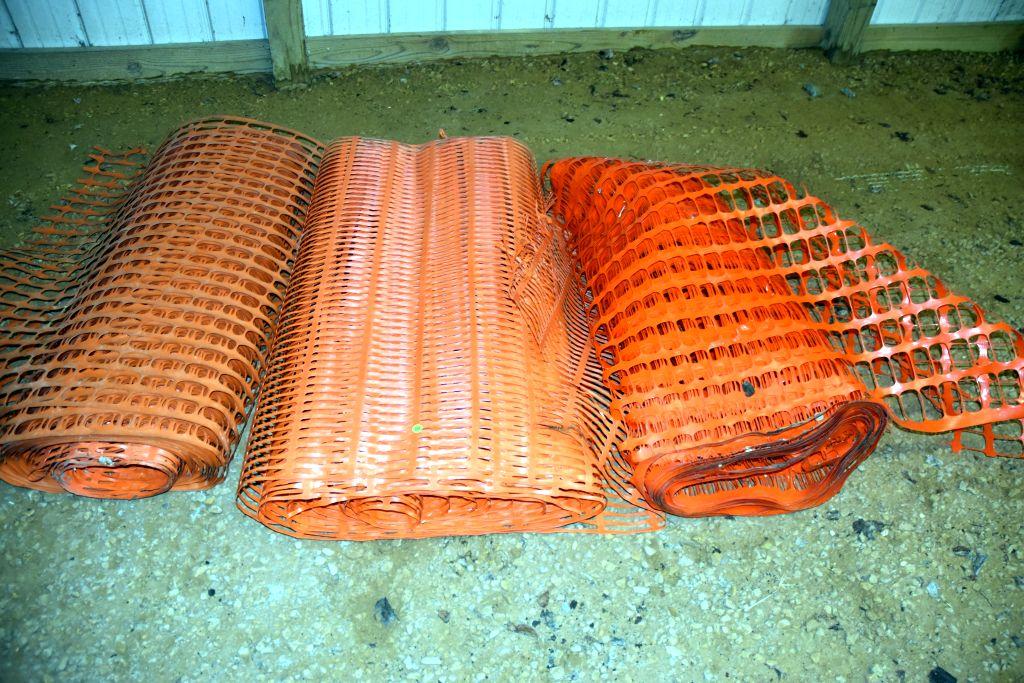 Assortment Of (3) Rolls Of Snow Fence, PICK UP ONLY,SEE DATES/TIMES ABOVE IN NOTES, NO SHIPPING AVAI