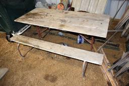 Wooden Picnic Table, PICK UP ONLY,SEE DATES/TIMES ABOVE IN NOTES, NO SHIPPING AVAILABLE FOR THIS ITE