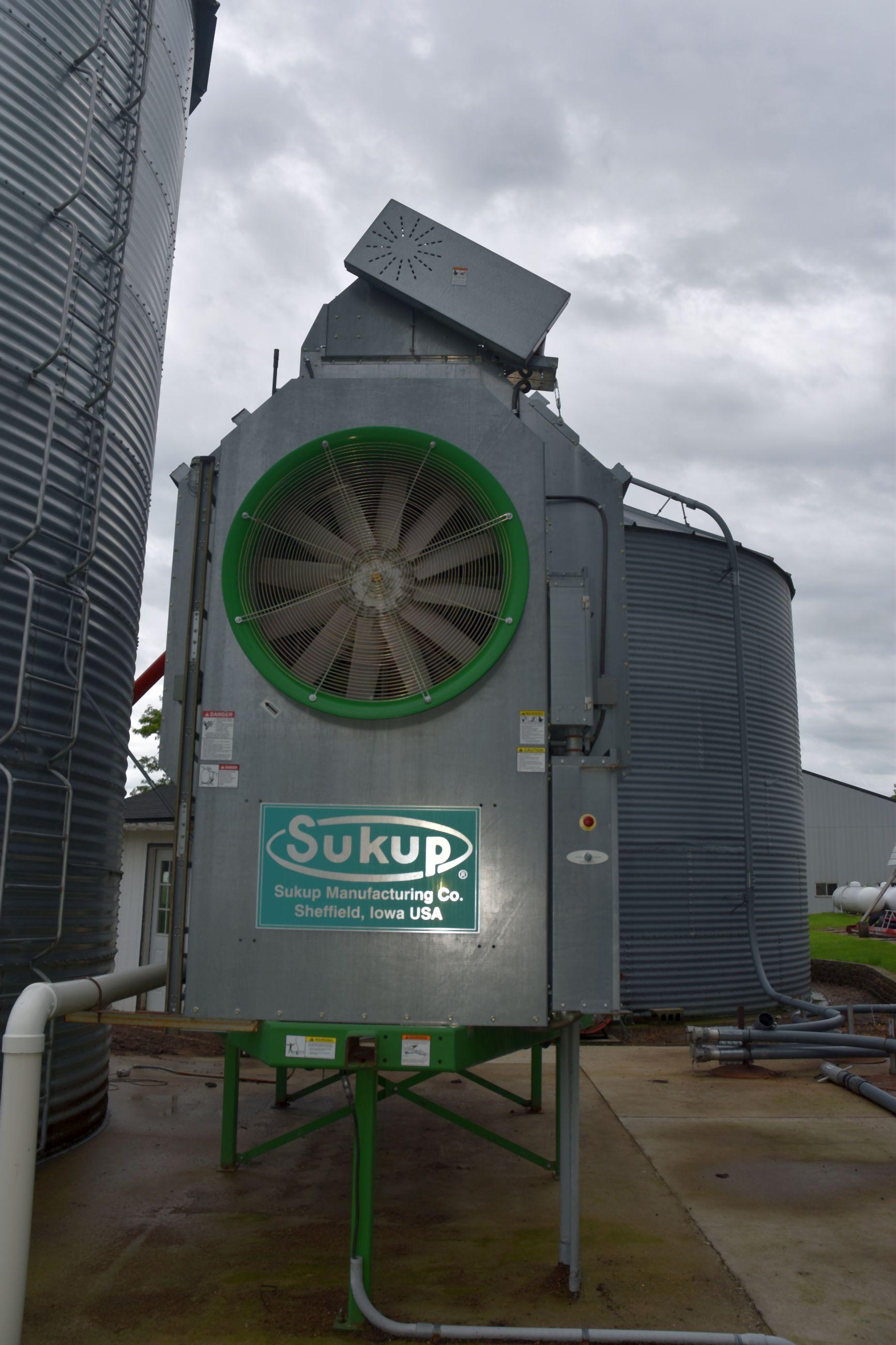 Sukup T-12 Continuous Flow Grain Dryer 12’, 15hp, Quadra Touch Display, Single Phase, 1,958 One Owne