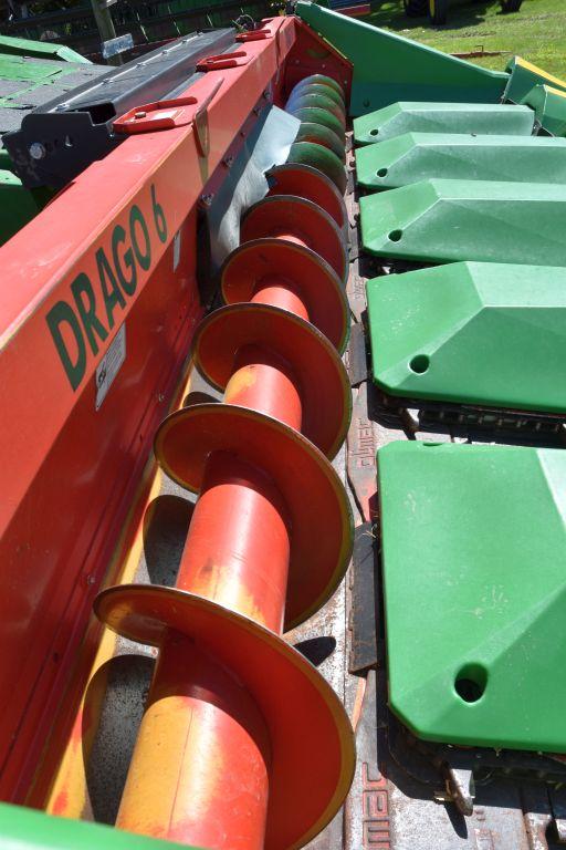 2003 Drago 6 Row 30” Chopping Corn Head, Header Height Control, Dual PTO, Green Poly, Olimac Gear Bo