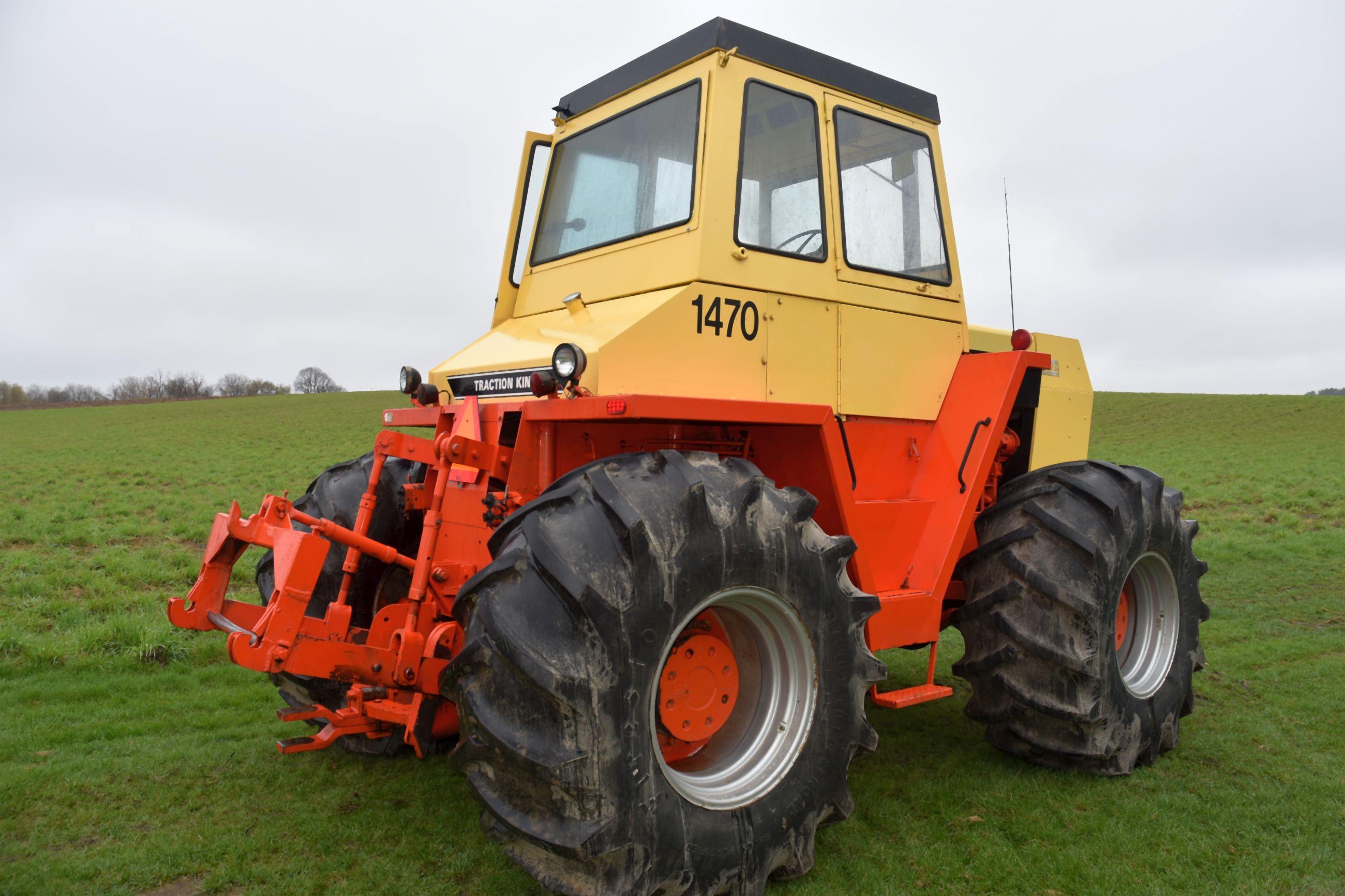 Case 1470, 4WD, 504 Turbo, 3pt, 3hyd,QH, 28Lx26 Tires, 6954 Hours, SN:8674805