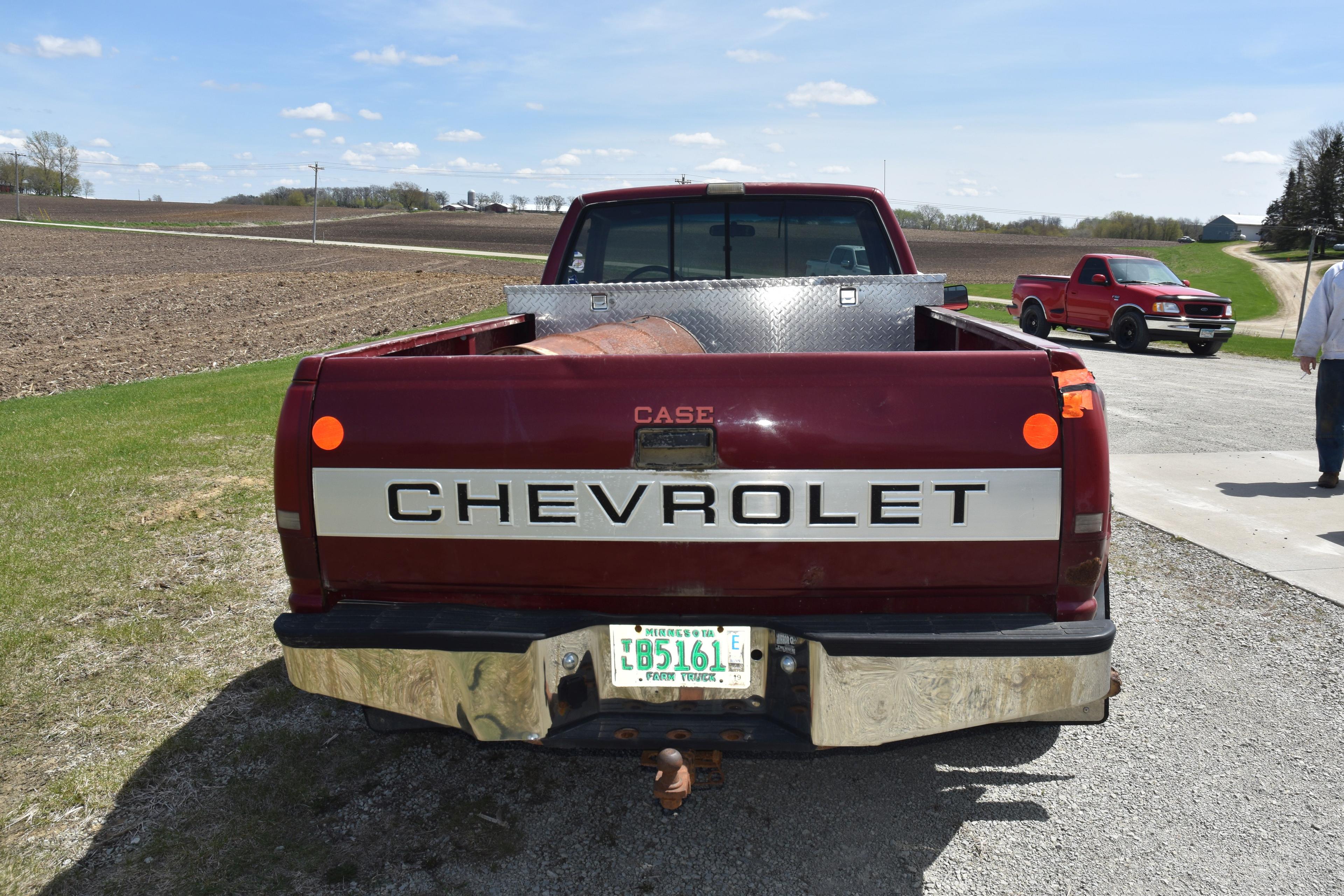 1991 Chevy 3500 Dually Pickup, Reg. Cab, Long Box, 454V8, Auto, 257,500 Miles, Cloth Interior, Runs