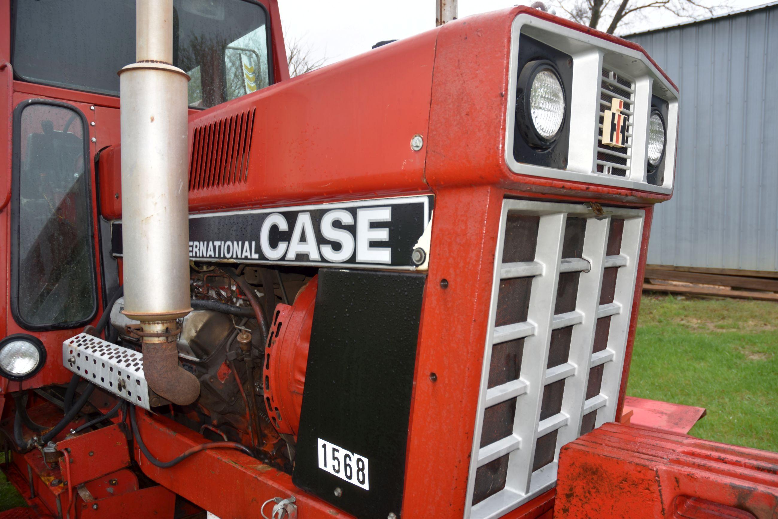 1974 IHC 1568, V8 Diesel, 20.8x38 Axle Duals, 5177 Hours, Cab, 3pt, Dual PTO, Aux Fuel Tank, Front F