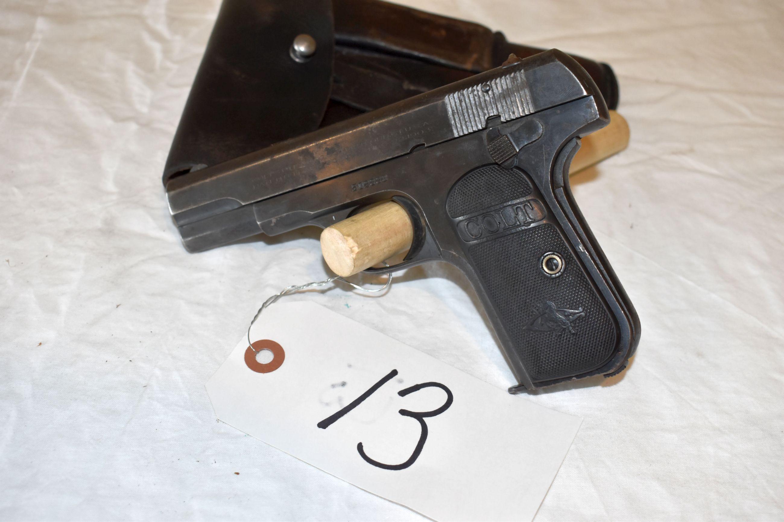 Colt Automatic 32 Cal., Rimfire, SN:502338, With Holster