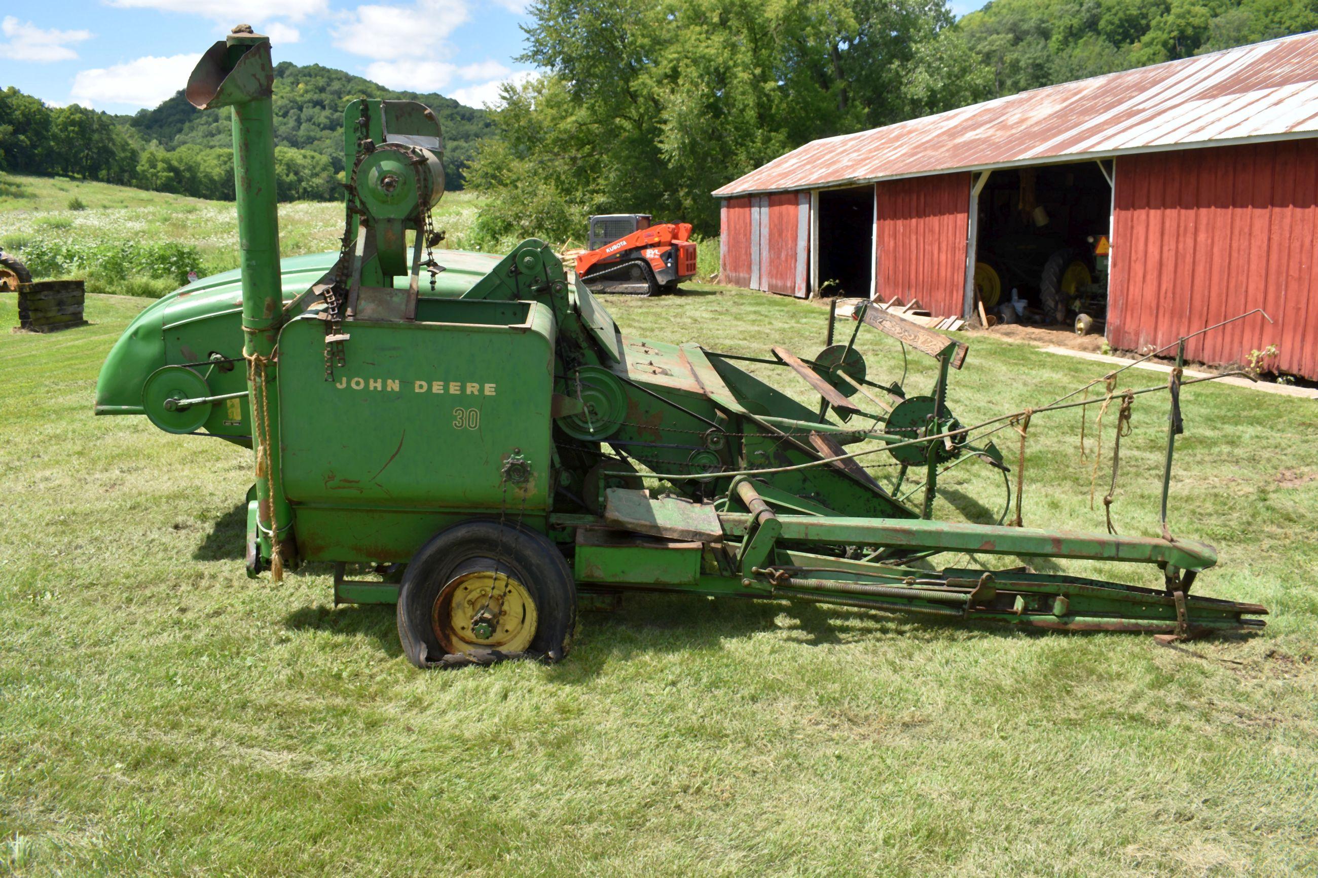 John Deere 30 Pull Type Combine, Poor Tires, 540PTO,