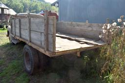 1952 Chevy Single Axle Dually Truck, 12' Box, Non-Running, Inline 6 Cylinder, Poor Interior, Has Tit
