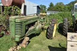 John Deere A Parts Tractor, Non-Running, 12.4x38 Tires, PTO, SN: 686343, No Front Tires