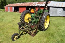 John Deere 60, N/F, Gas, Power Steering, Rock Shaft, With JD No.5 Sickle Mower 6', PTO, Single Hydra