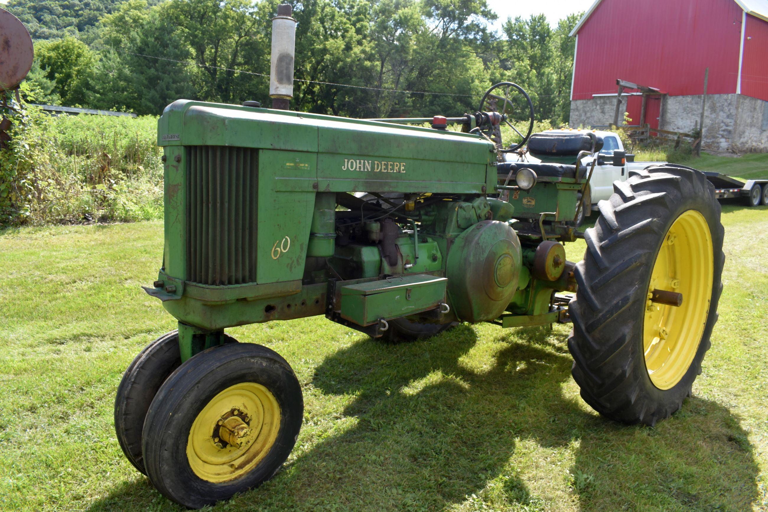 John Deere 60, N/F, Gas, Power Steering, Rock Shaft, With JD No.5 Sickle Mower 6', PTO, Single Hydra