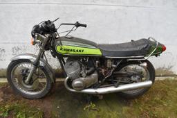 Kawasaki 500 Motorcycle, Non Running, Missing Parts, No Title